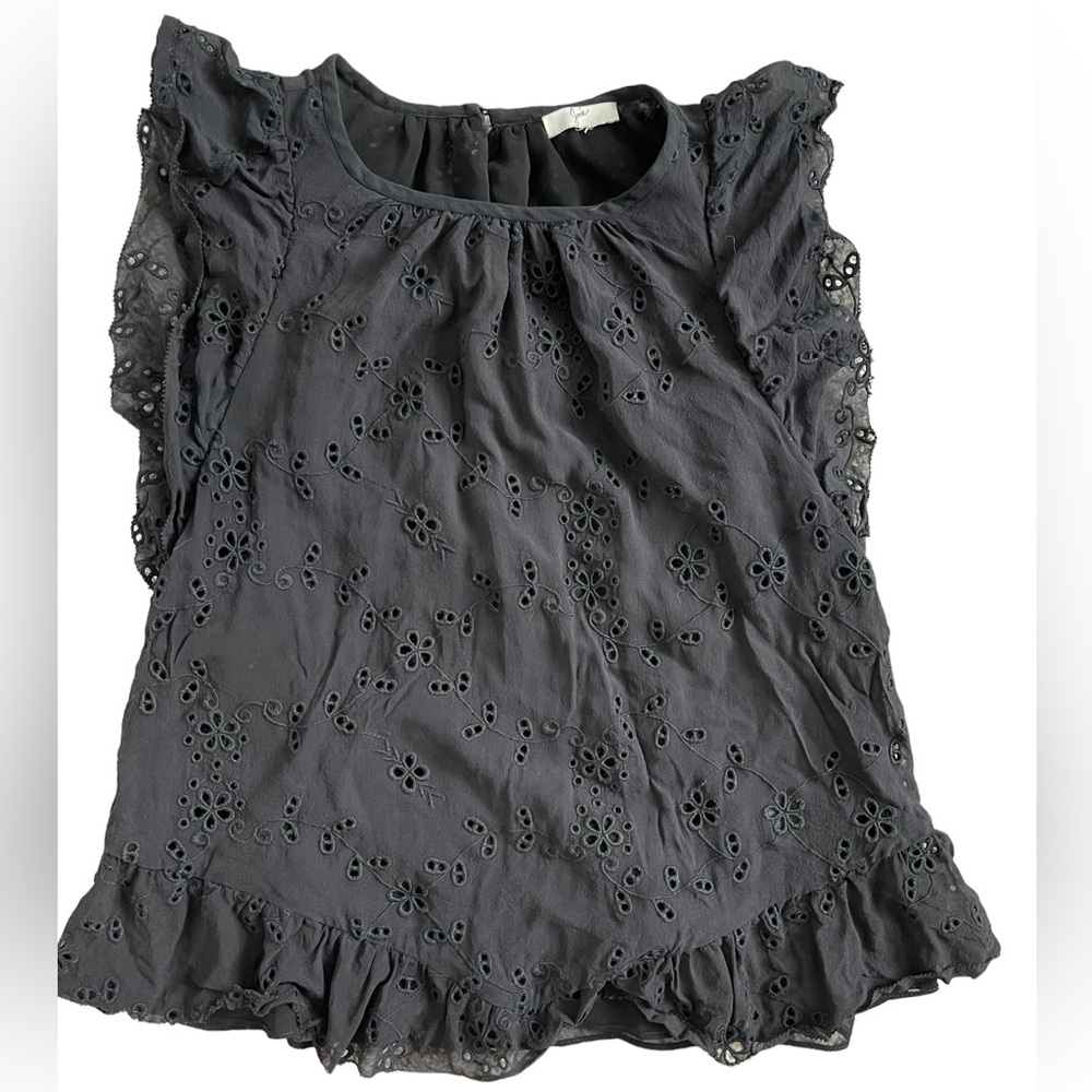 Anthropologie Joie Silk Blouse Black Size Small